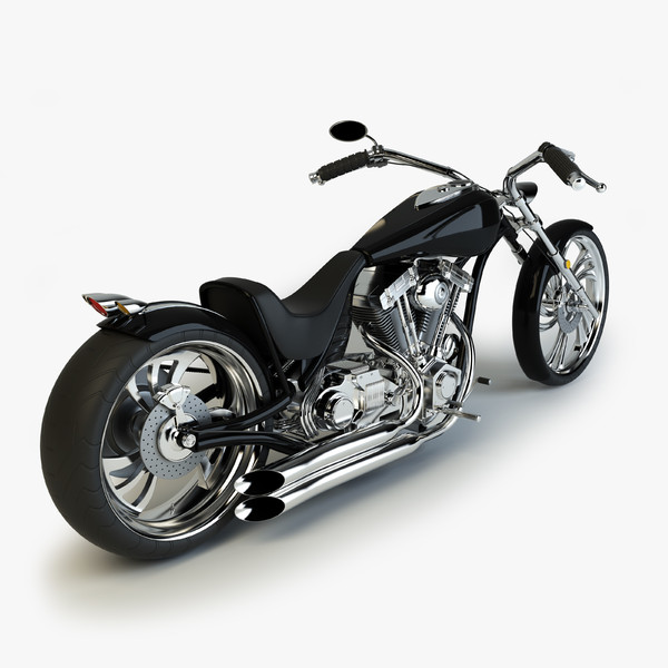 custom chopper 3d max - Custom Chopper by platinum3dmodels